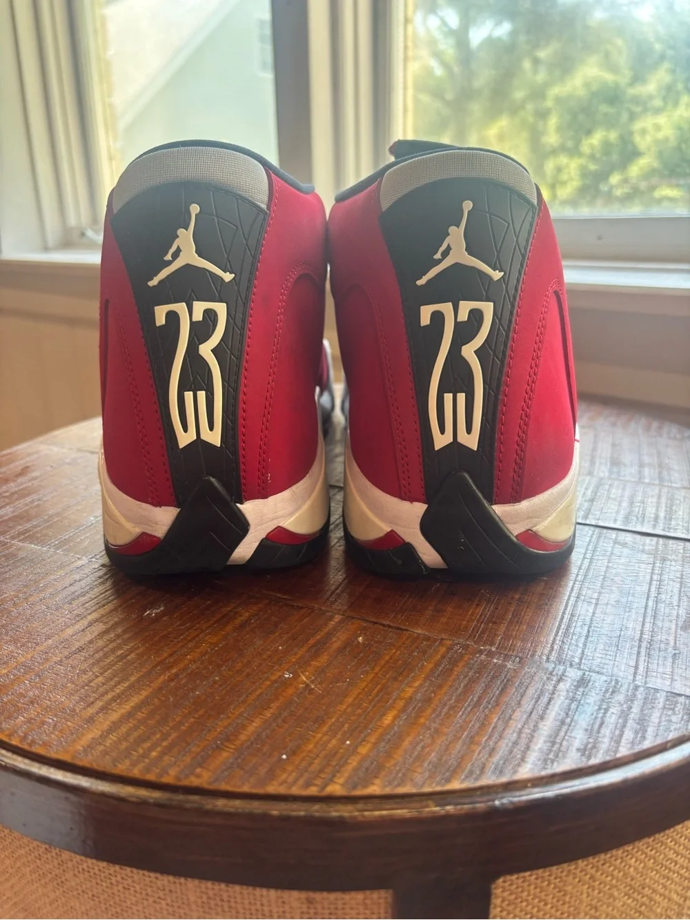 Air Jordan 14 Retro black red and white men size 13 with box